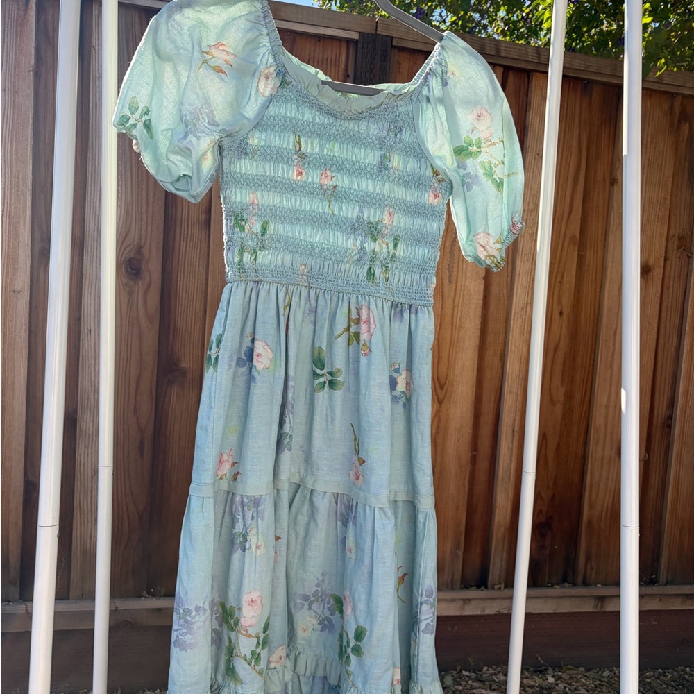 Ivy City Co Light Blue Floral Dress